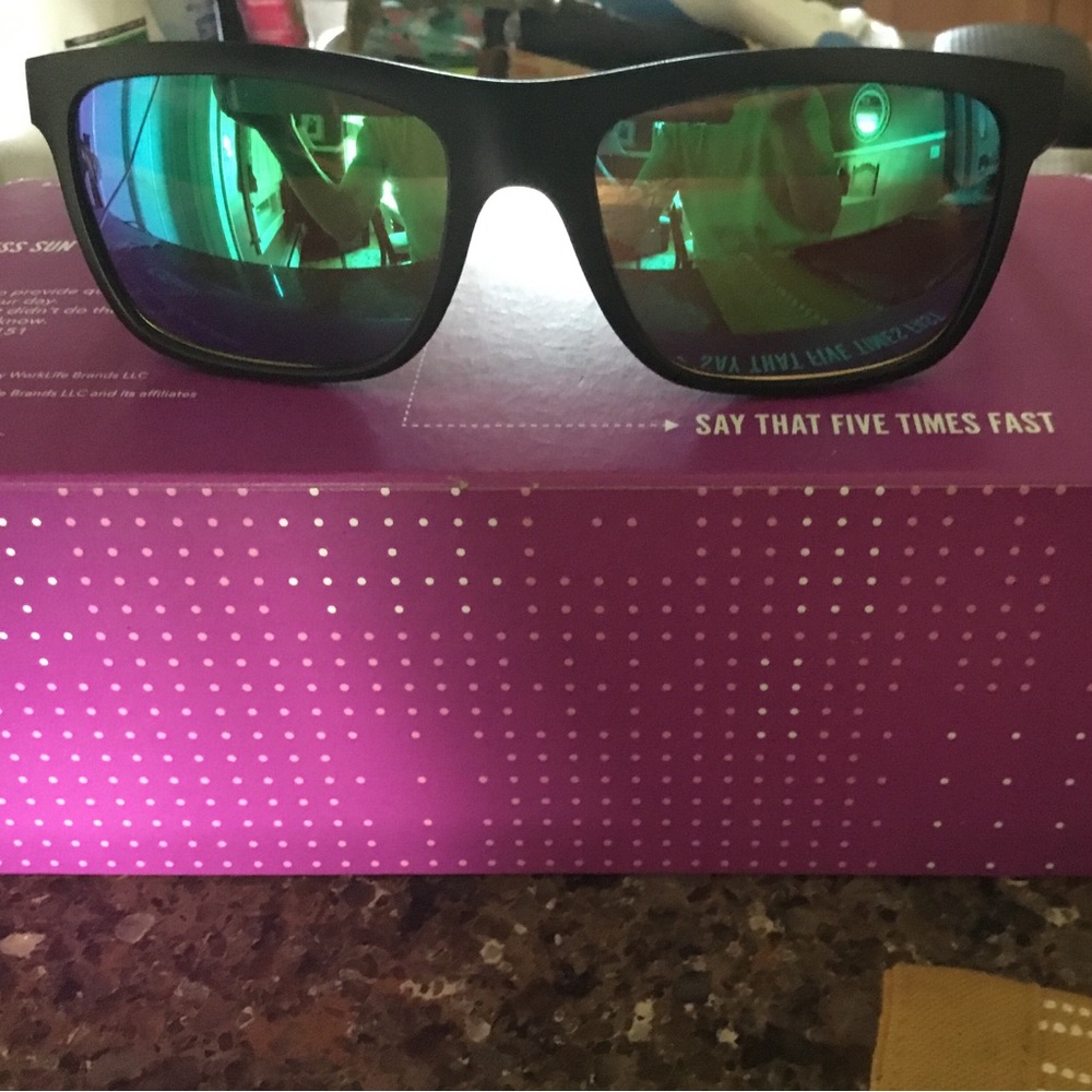 Kaenon Clarke polarized sunglasses mirror green lenses